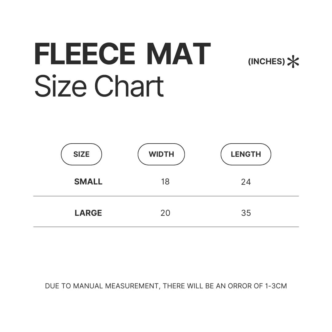 Fleece Mat Size Chart - Helluva Boss Store