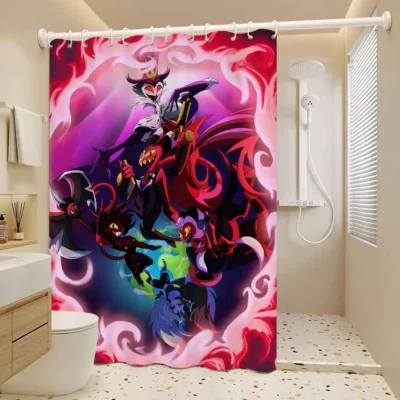 Helluva Boss Animated Shower Curtain