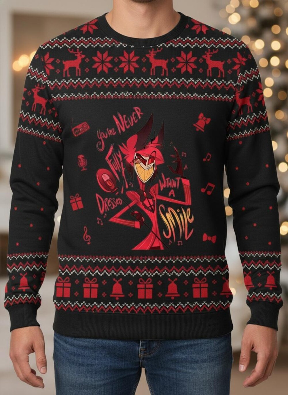 Hazbin Hotel Ugly Christmas Sweater
