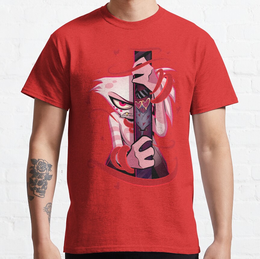 Angel Dust And Valentino Addicted Hazbin Hotel T-Shirt - Image 5