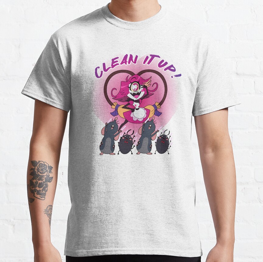 Clean It Up Niffty Hazbin Hotel T-Shirt - Image 5