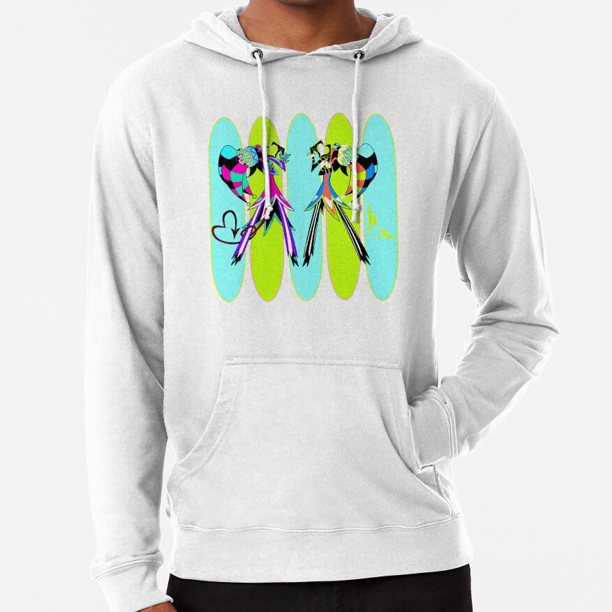 Fizz Loves You Robotic Fizzarolli Robo Fizz And Fizzarolli Blue Green Back Hoodie - Image 4