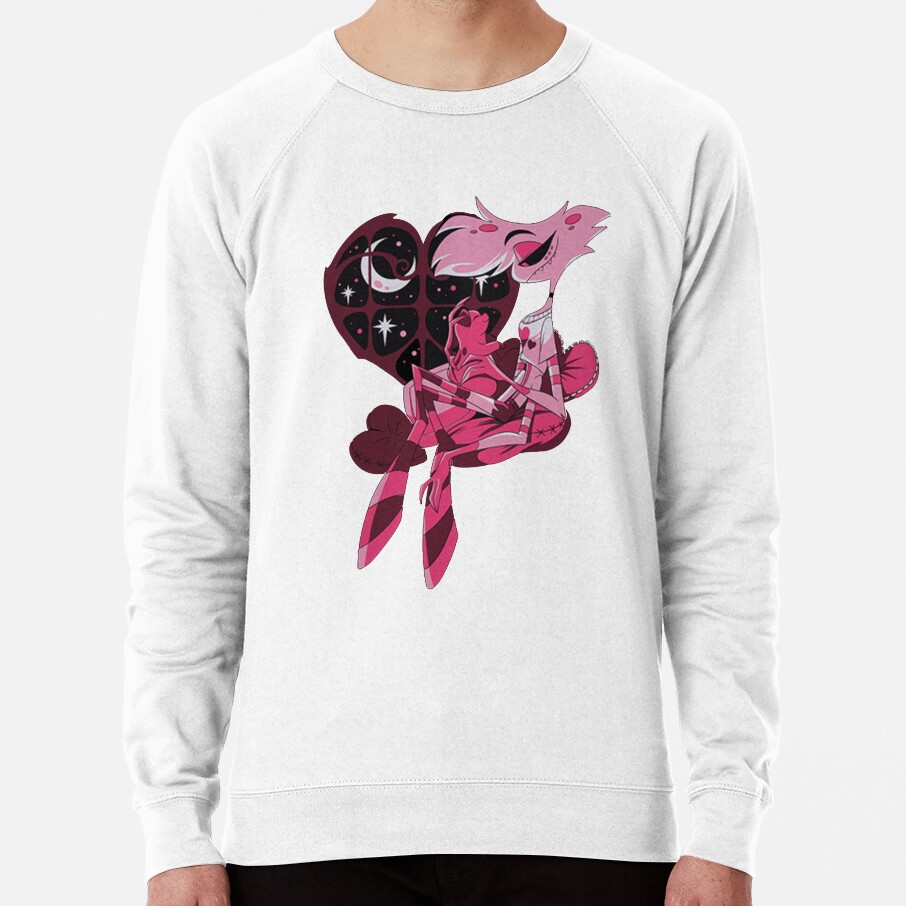 Angel Dust And Fat Nugget Valentines Night Hazbin Hotel Sweatshirt - Image 2
