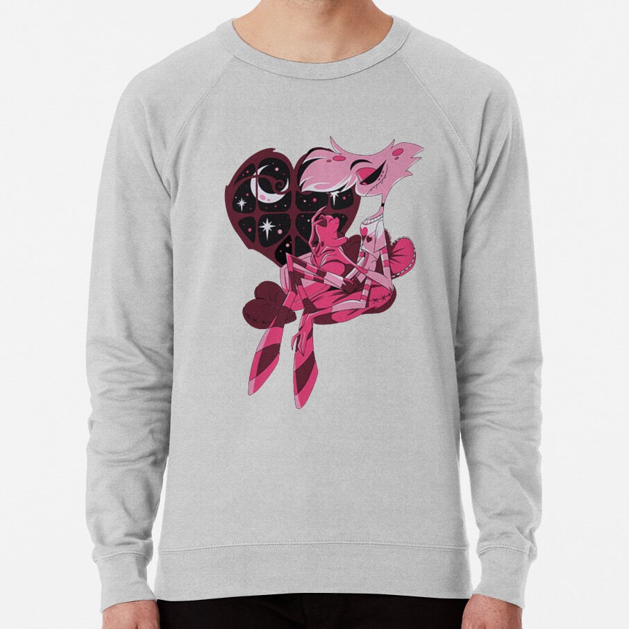 Angel Dust And Fat Nugget Valentines Night Hazbin Hotel Sweatshirt - Image 3
