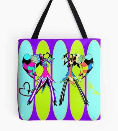 Fizz Loves You Robotic Fizzarolli Robo Fizz And Fizzarolli Purple Back Tote Bag