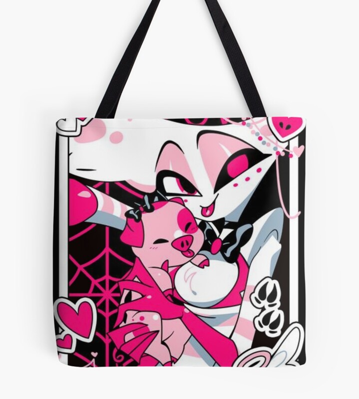 Angel Dust And Fat Nugget Selfie Hazbin Hotel Tote Bag